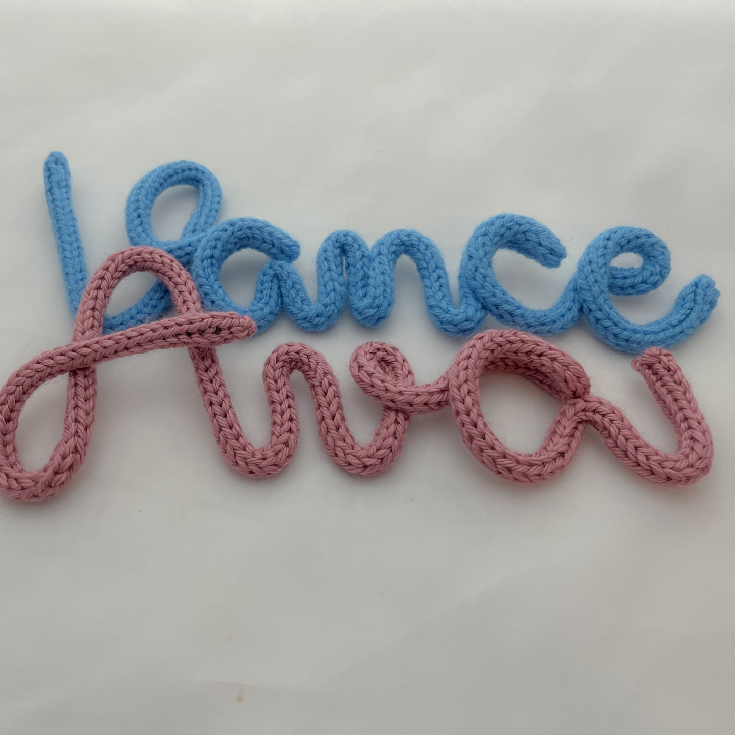 Small knit letter name -Custom