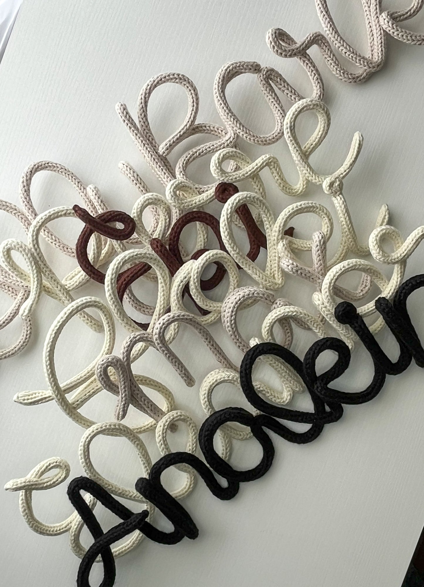 Custom Knit Wire name sign