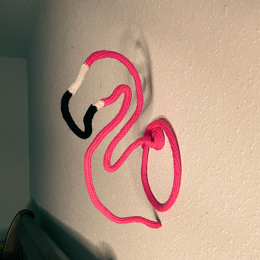 3D Flamingo wall art