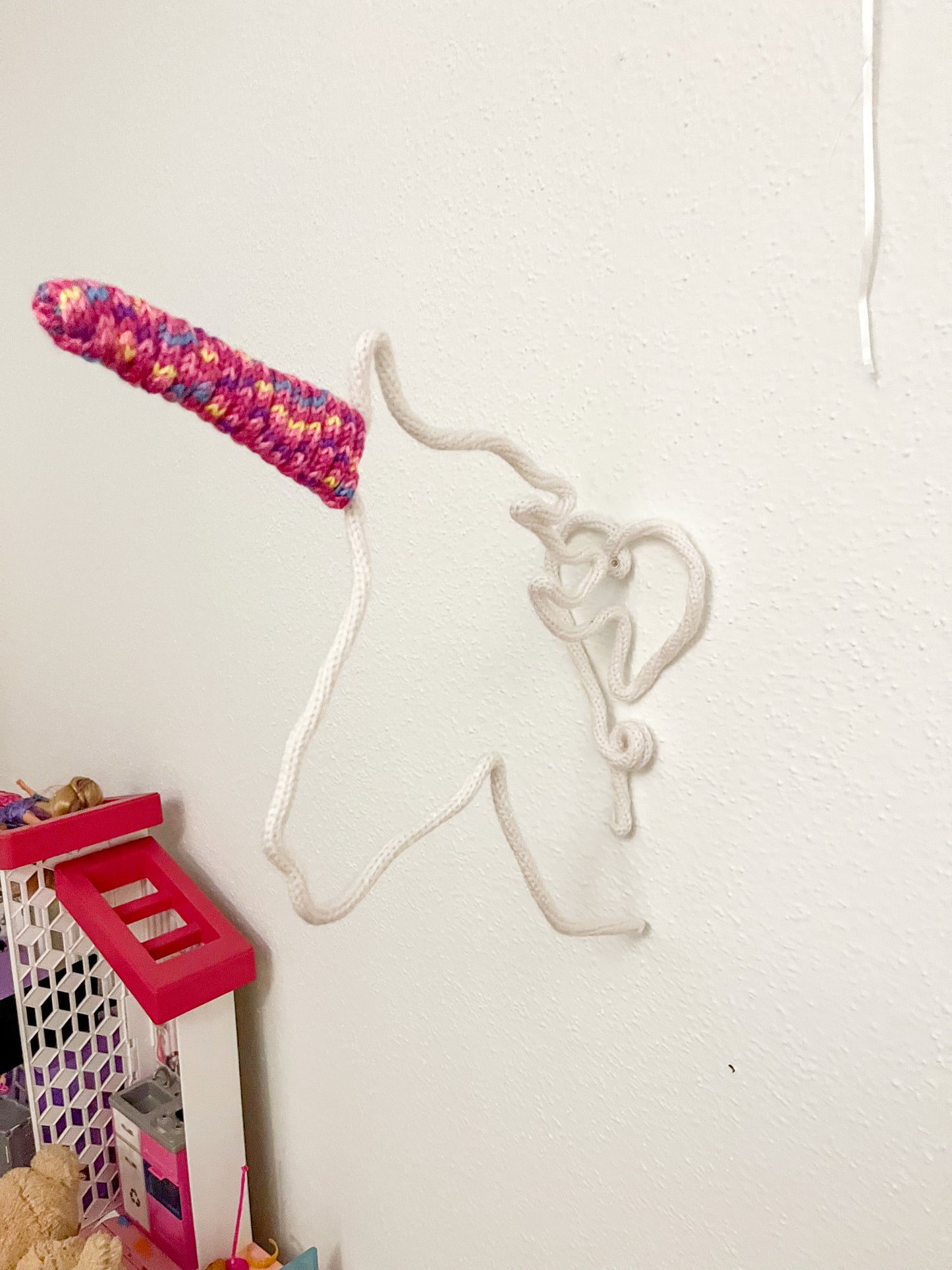 3D Unicorn knit wall art